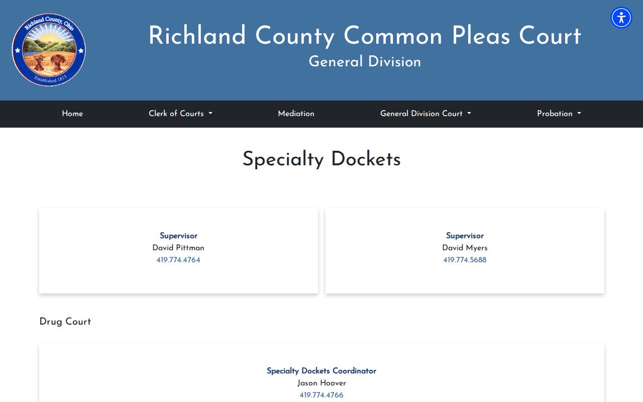 Richland County Re-Entry Court parole and probation information